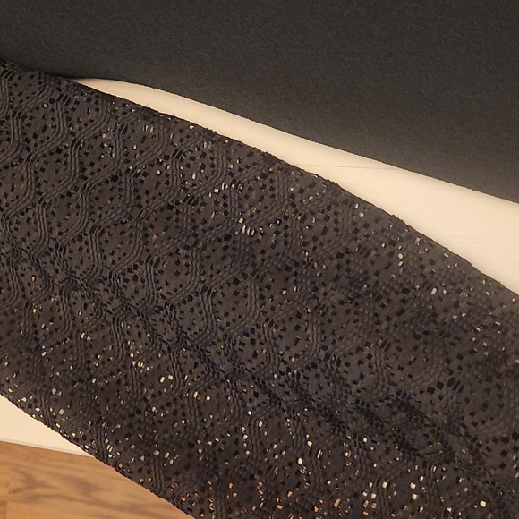 EUC VTG 1960s Puritan Forever Young Mod Black Dress with Open Lace Sleeves - Picture 10 of 12